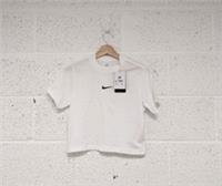 Nike Cropped T-Shirt White Loose Fit Kids Girls 7-8 / 128-137 cm - New