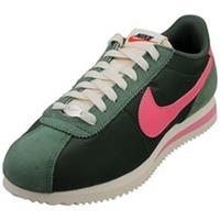 Nike Cortez Womens Fashion Trainers in Green Pink - 3 UK