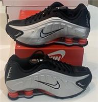 Nike Shox R4 Metallic Silver Black Red (GS) Size UK 4 - CW2626-005