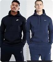 Nike Club Tracksuit for Mens Grey/Blue/Black Hoodie & Jogging Bottoms Set S-XL - S Regular
