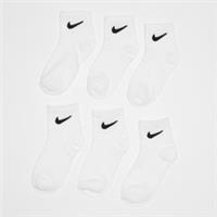 Nike Kids Lightweight Socks Boys Girls Unisex 6 Pairs Pack Ankle Socks White XS