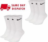 MENS/WOMENS NIKE CREW SOCKS 3/6 PAIR PACK - CREW SPORTS WHITE - 38-42/5-8 (M)- 3 PAIR PACK Regular