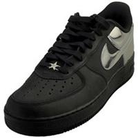 Nike Air Force 1 Low Retro Mens Fashion Trainers in Black Silver - 7.5 UK
