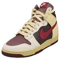 Nike Dunk High 1985 Womens Fashion Trainers in Grey Burgundy - 5 UK
