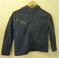 NIKE DRY-FIT ZIPPED HOODY-S+ AGE8-10YRS-NAVY BLUE