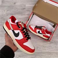 Nike Dunk Low Retro PRM Chicago Split Trainers - Red/Black/White [DZ2536 600]