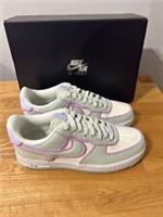 Nike Air Force 1 Trainers Sea Grass White Violet Brand New Classic Logo Rare