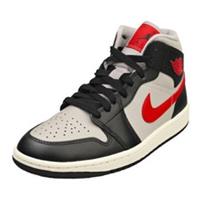 Nike Air Jordan 1 Mid Womens Black Grey Fashion Trainers - 4 UK