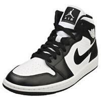 Nike Air Jordan 1 Mid Womens White Black Fashion Trainers - 8.5 UK