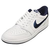Nike Air Jordan 1 Low Mens White Navy Casual Trainers - 44 EU