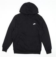 Nike Black Unisex Hoodie S - Sporty Pullover - S Regular
