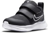 Nike Star Runner Kids Trainers Easy Close Baby Toddler Shoes Black / White