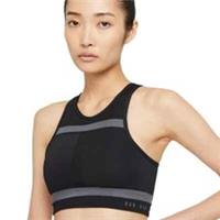 NIKE Womens Black Dri-Fit Swoosh Run Division Sports Bra Medium UK 12 BNWT