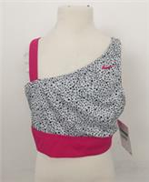 Girl's Nike Assymmetrical Swimwear Top Size XL/13-15 Years Pink Mix Dots New F1 - XL/13-15 Years Regular