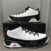 Nike Golf Shoes Air Jordan 9 G - White/Black - FJ5934 100 - UK 7/EUR 41/US 8
