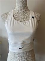 Nike Pro Dri Fit White Bra Top Y Back Size XL