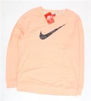 Nike Womens Orange 2XL Pullover Sweatshirt Logo Crew Neck - 2XL Regular