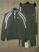 Nike New Boys Olive Green Joggers Jacket Jogging Shell Suit Tracksuit Age 6-7
