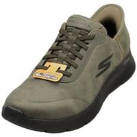 Skechers Slip-ins Go Walk Flex Mens Fashion Trainers in Olive - 11 UK