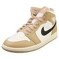 Nike Air Jordan 1 Mid Womens Fashion Trainers in Sail Black Desert - 8.5 UK