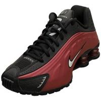 Nike Shox R4 Womens Fashion Trainers in Black Red - 7 UK