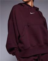 Nike Phoenix Womens Over-Oversized Fleece Hoodie Burgundy NWT Plus SIze 3X 28-30 - 3XL Plus