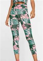 WOMENS NIKE FAST RUNWAY CROPPED RUNNING LEGGINGS DRI FIT FLORAL UK S NEW RARE - S Regular