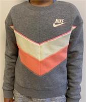 NIKE Heritage Girls Pullover Sportswear Sweatshirt new Medium 10-12yrs Grey Pink