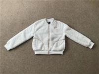 Nike Sportswear Sherpa Shine Full Zip Jacket White In Older Girls Size X Large