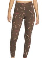 NIKE SPORTSWEAR NSW AOP SWOOSH BROWN LEGGINGS HIGH RISE UK S, M, L NEW WOMENS - L Regular