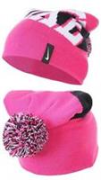 Nike Youth V.Pink / Black Winter Pom Beanie Size One Size Fits Most 718797-617