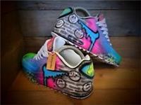 Nike Air Max 90/Custom Painted/WhitePinkBlue/Essential/ID/Force 1/Mens/Womens