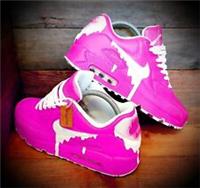 Nike Air Max 90/Custom Painted/Pink-White/Essential/ID/Force 1/Mens/Womens