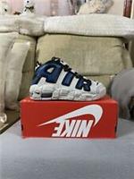Nike Air More Uptempo GS LT Iron/Blue Trainers Shoes BNIB Size 4.5uk FJ1387-001