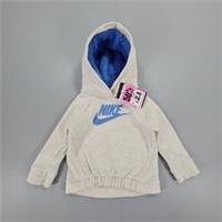 NIKE Kids Baby Toddler Boys Hoodie Beige 18 Months Fleece Soft Cosy Pullover NWT