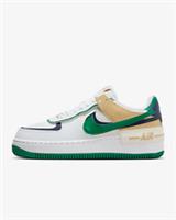 NIKE AIR FORCE 1 SHADOW : WHITE / GREEN / BLUE : DZ1847 102 : UK 6, 7.5, 8