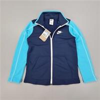 NIKE Kids Boys Tracksuit Jacket Blue 9- 10 Years NSW Poly Full Zip Track Top