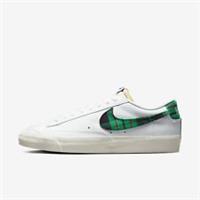 NIKE BLAZER LOW 77 PRM TARTAN PLAID - WHITE / GREEN - DV0801 100 - EU 44 - UK 9