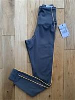 Nike Yoga High Rise 7/8 Leggings Pinstripe Grey UK Size 4-6 Extra Small / XS