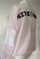 Nike Jacket Icon Women's Size M Nylon Running Pink Longsleeved Black Logo Zip. - M Regular