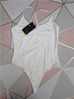 Nike Womens Sportswear Essentials Cami Bodysuit Embroidered Logo White Large - L Regular