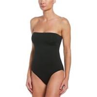 NIKE Women's Lace Up One Piece Swimsuit Black Ladies Size 10 Small NEW - 10 Regular