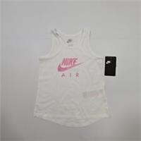 Nike Kids Girls Tank Top White 4 -5 Years Round Neck Logo Top Cotton Tee