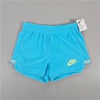 Nike Kids Girls Shorts Blue 4- 5 Years Terry Towelling