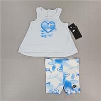 Nike Kids Baby Girls Outfit Set Blue 24 Months Tank Top & Shorts