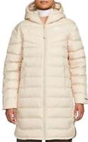 NIKE Windrunner Womens Beige Thermafit Long Hooded Full Zip Coat Size Large NEW - L Regular
