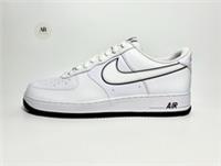 Mens Nike Air Force 1 Low 07 Leather White Black Outline Swoosh Various Sizes