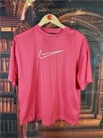 Nike Loose Fit Pink Mesh Top Tshirt Athletic Breathable CK1456 Women's Small