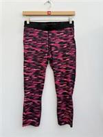 Nike Relay Tight Fit Cropped Pink Camo Printed Leggings Gym Yoga Size Medium