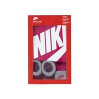 NIKE Baby Newborn Futura Logo 3-Piece Set Pink Age 0-6 Months NEW